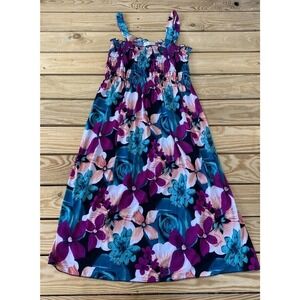 NWT Golden Butterfly Floral Sleeveless Sundress Medium Smocked Bodice Multicolor